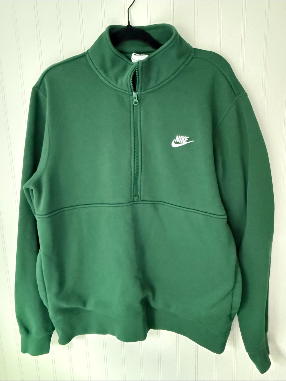 Nike Men's Forest Green Quarter-Zip Sweatshirt